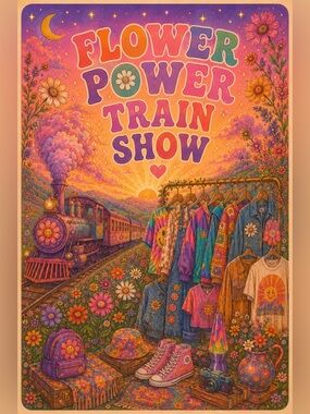 Flower Power Train Show! 🌻🌷🪻~ Saturday, August 22nd